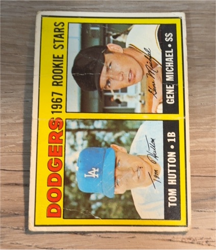 1967 Topps #428 Tom Hutton/Gene Michael Dodgers Rookie Stars — front