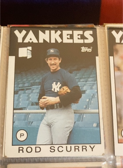 1986 Topps #449 Rod Scurry — front