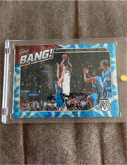 2020-21 Panini Mosaic Bang! #11 LeBron James Cleveland Cavaliers — front