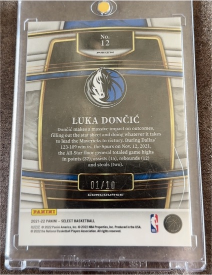 2021-22 Panini Select Concourse #12 Luka Dončić — front