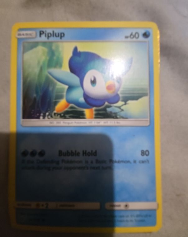 2019 Pokémon TCG Sun & Moon Cosmic Eclipse #54 Piplup — front