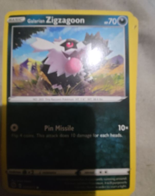 2020 Pokemon Champion's Path #35 Galarian Zigzagoon — front