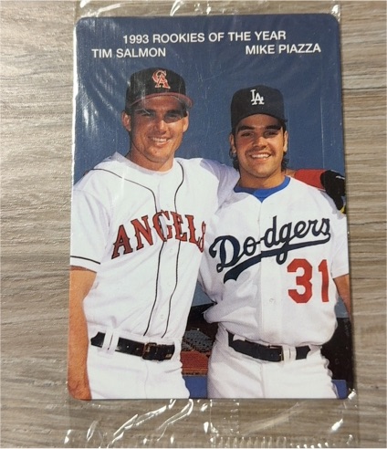 1994 Mother's Cookies #2 Tim Salmon & Mike Piazza — front
