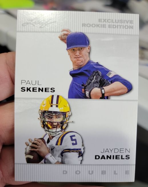 2024 Leaf Exclusive Legends #ELE-01 Paul Skenes / Jayden Daniels — front