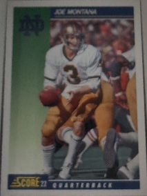 2022 Panini Chronicles Draft Picks Score Retro #18 Joe Montana Notre Dame — front