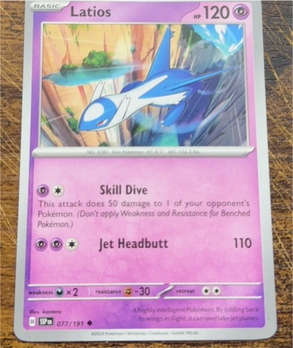 2024 Pokémon Scarlet & Violet Surging Sparks #077 Latios — front