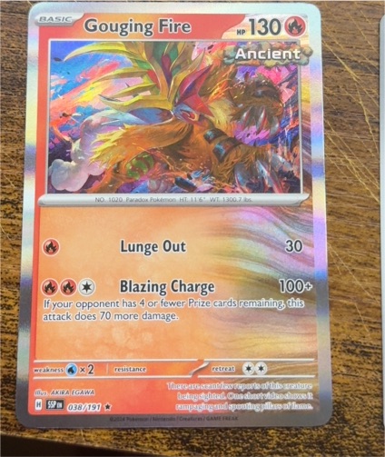 2024 Pokémon Scarlet & Violet Surging Sparks #038 Gouging Fire — front
