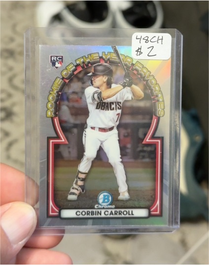 2023 Bowman Chrome Rookie of the Year Favorites #ROYF-1 Corbin Carroll — front