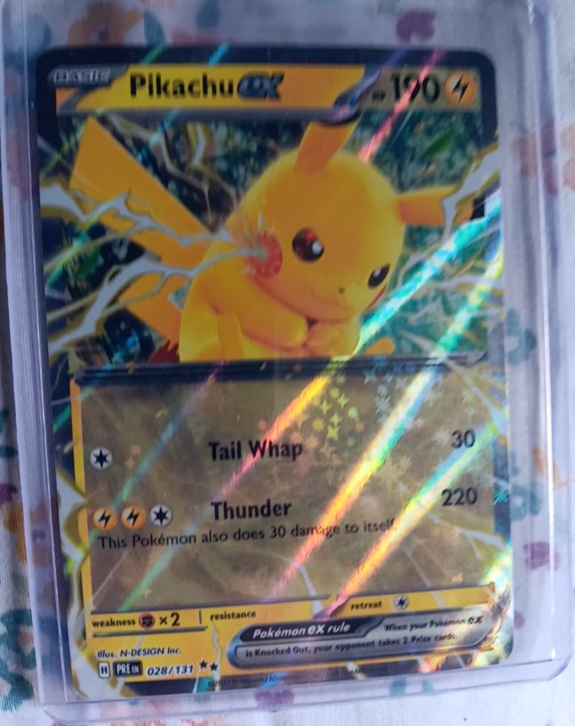 2025 Pokémon #028 Pikachu ex Prismatic Evolutions — front