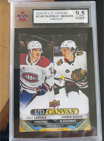 2024-25 Upper Deck Canvas #C-90 Cole Caufield / Connor Bedard — front