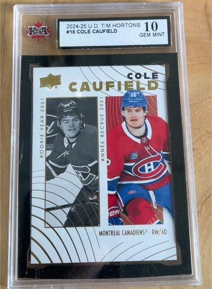 2024-25 Upper Deck Tim Hortons Retrospective Rookies #18 Cole Caufield — front