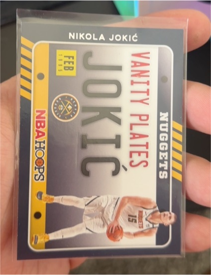 2020-21 Panini NBA Hoops #17 Nikola Jokić Vanity Plates — front