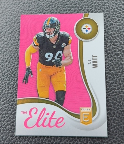 2025 Panini Donruss Elite #2 T.J. Watt The Elite Pink — front