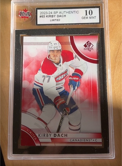 2023-24 SP Authentic #65 Kirby Dach Limited Red — front