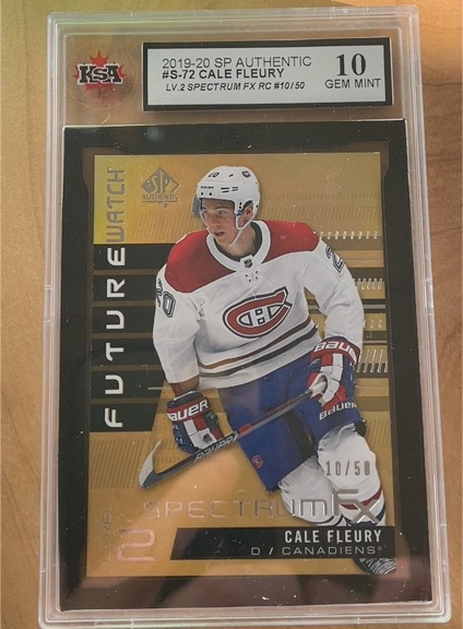 2019-20 SP Authentic #S-72 Cale Fleury — front