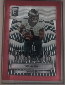 2023 Panini Donruss Elite #TW-10 Jalen Hurts Title Waves — front
