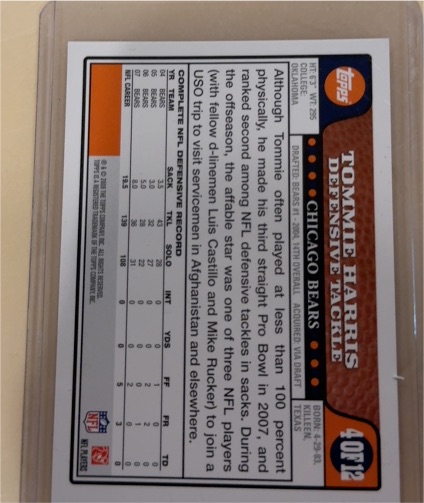 2008 Topps #401 Tommie Harris — front