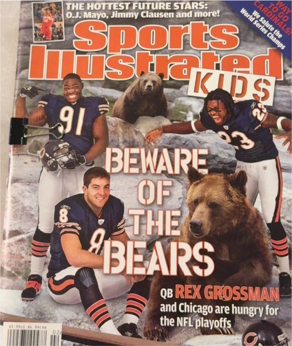 2007 Sports Illustrated Kids February Rex Grossman Chicago Bears — front