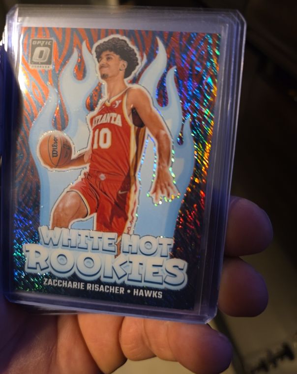 2024-25 Panini Donruss Optic #4 Zaccharie Risacher White Hot Rookies — front