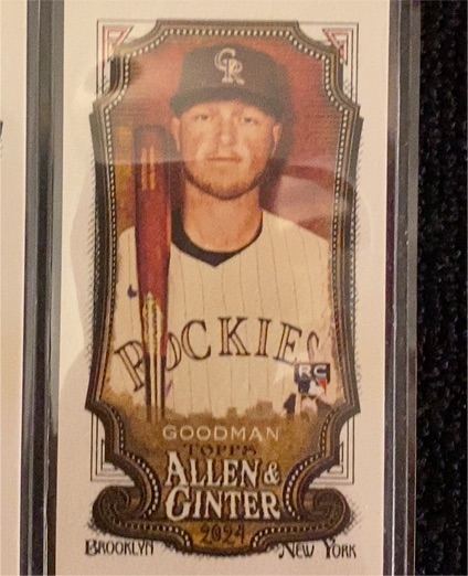 2024 Topps Allen & Ginter #3 Hunter Goodman — front