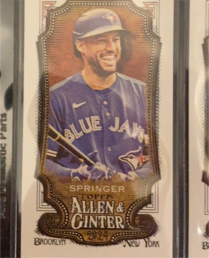 2024 Topps Allen & Ginter #91 George Springer Mini — front