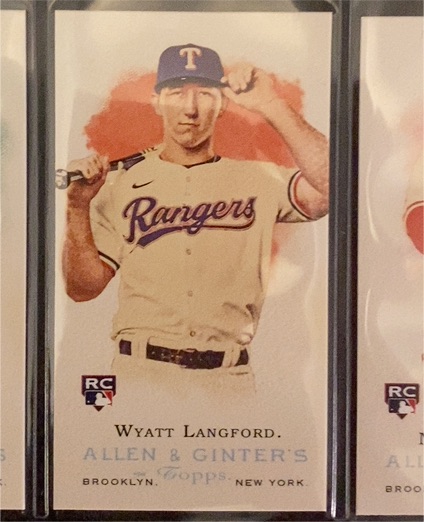 2024 Topps Allen & Ginter Mini Rookie Design #RD-20 Wyatt Langford — front