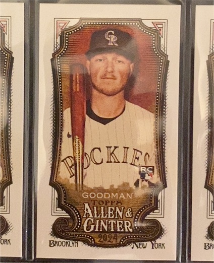 2024 Topps Allen & Ginter #3 Hunter Goodman — front