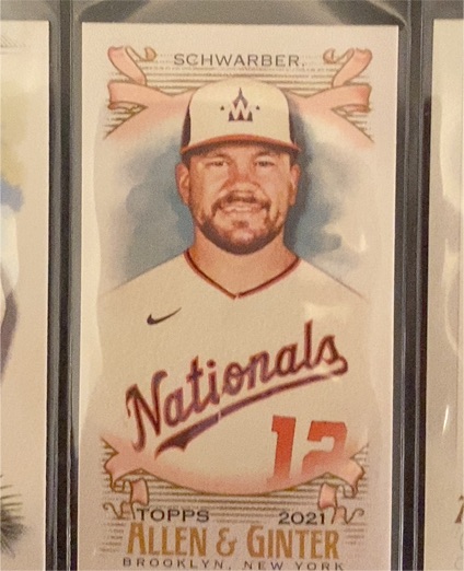 2021 Topps Allen & Ginter #282 Kyle Schwarber — front