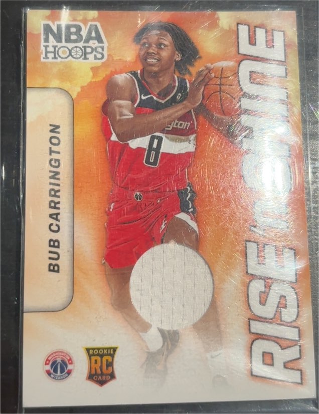 2024-25 Panini NBA Hoops #RSM-CCW Bub Carrington Rise N Shine Memorabilia — front