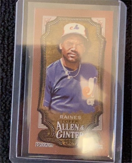 2024 Topps Allen & Ginter #336 Tim Raines Mini Gold Border — front