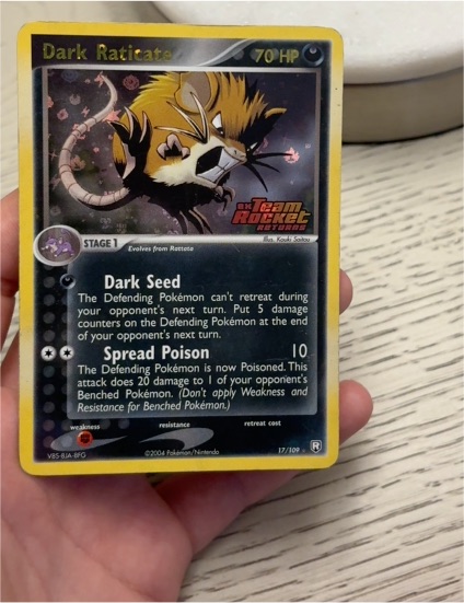 2004 Pokémon EX Team Rocket Returns #17 Dark Raticate — front