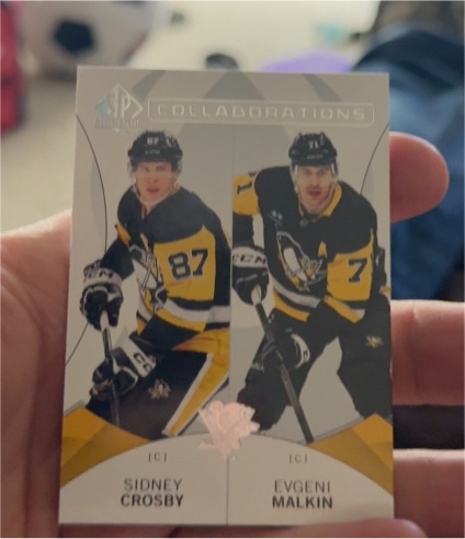 2024-25 SP Authentic Collaborations #C-10 Sidney Crosby / Evgeni Malkin — front