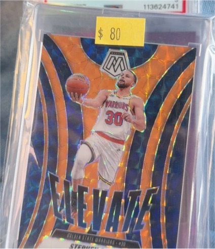 2024-25 Panini Mosaic #24 Stephen Curry Elevate Green Prizm — front