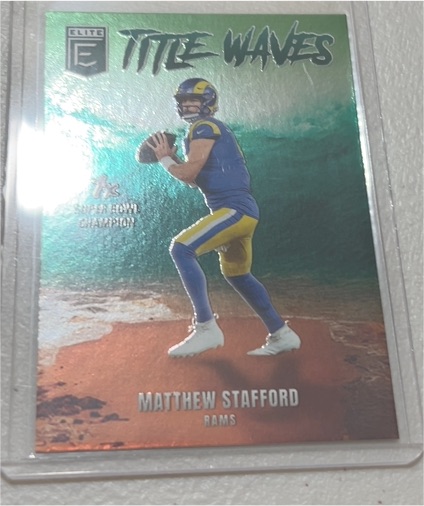 2025 Panini Donruss Elite #6 Matthew Stafford Title Waves — front