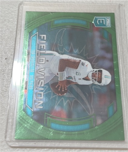 2025 Donruss Elite #1 Tua Tagovailoa Green Field Vision — front