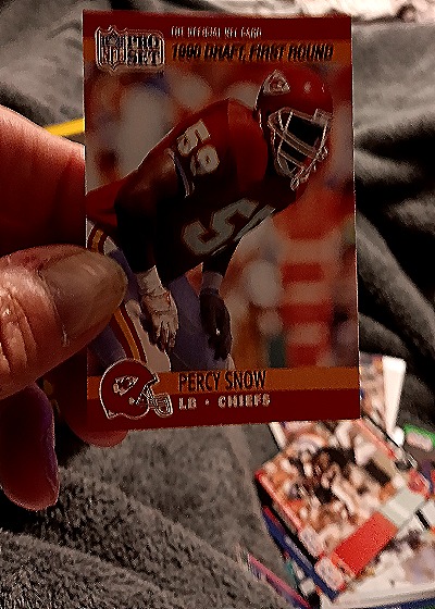 1990 Pro Set #713 Percy Snow — front