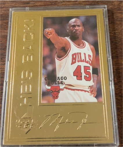 1996 Upper Deck Michael Jordan He's Back 22Kt Gold #NNO — front