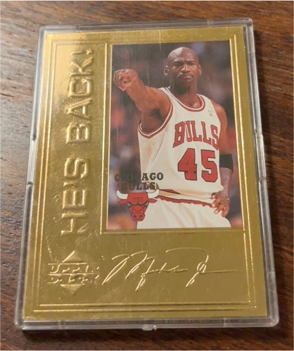 1996 Upper Deck Michael Jordan He's Back #NNO — front