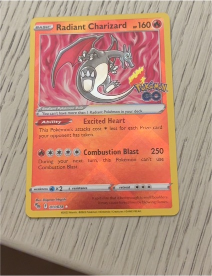 2022 Pokémon GO Radiant Charizard #011/078 — front