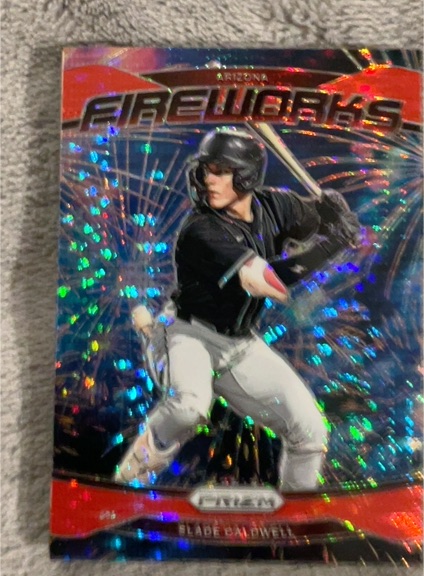 2025 Panini Prizm #15 Slade Caldwell Fireworks — front