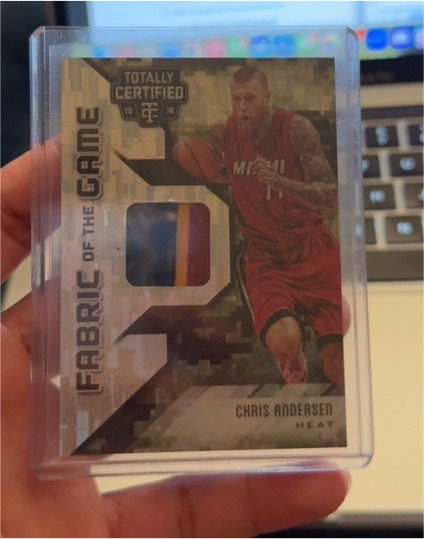 2015-16 Panini Totally Certified Fabric of the Game Chris Andersen — front
