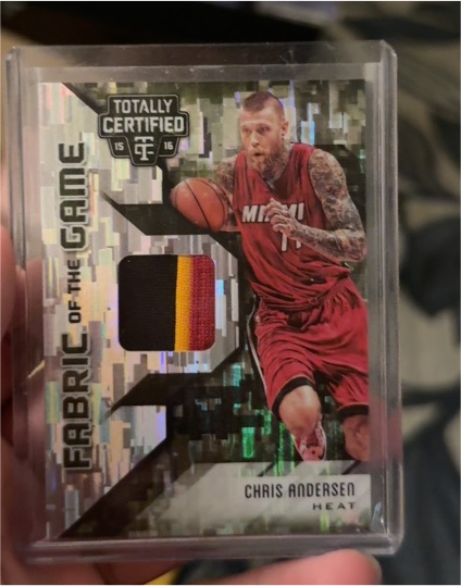 2015-16 Panini Totally Certified Fabric of the Game Chris Andersen — front
