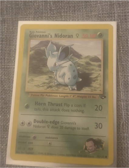 2000 Pokémon Gym Challenge #75 Giovanni's Nidoran Female — front