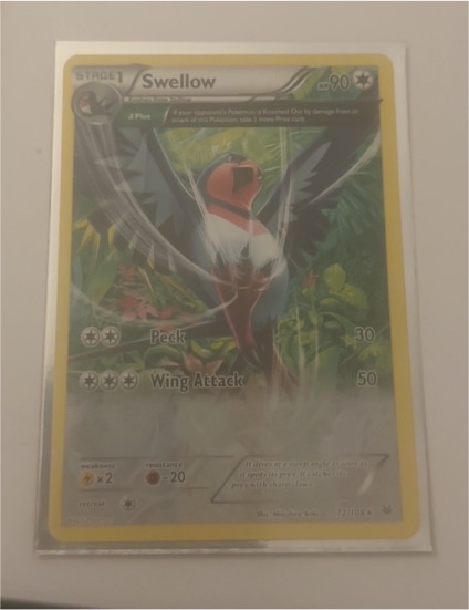 2015 Pokémon XY Roaring Skies #72 Swellow — front