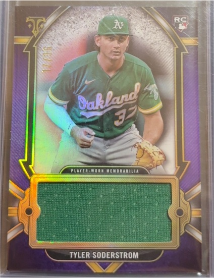 2024 Topps Triple Threads Tyler Soderstrom Player-Worn Jumbo Relic #SJR-TS — front