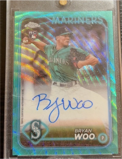 2024 Topps Chrome Rookie Autograph #RA-BW0 Bryan Woo — front