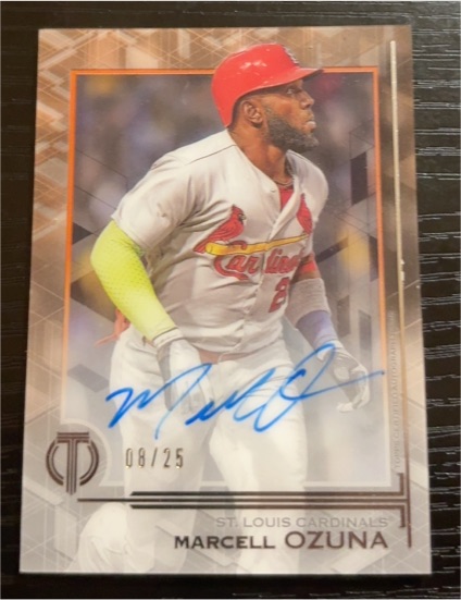 2019 Topps Tribute #TA-MO Marcell Ozuna — front