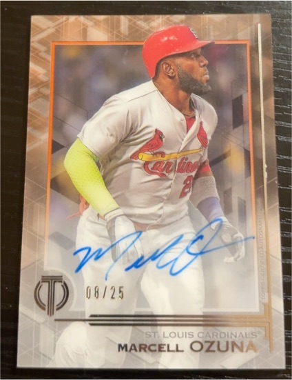 2019 Topps Tribute #TA-MO Marcell Ozuna — front