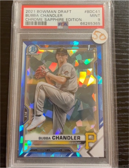 2021 Bowman Draft Chrome Sapphire Edition #BDC-41 Bubba Chandler — front