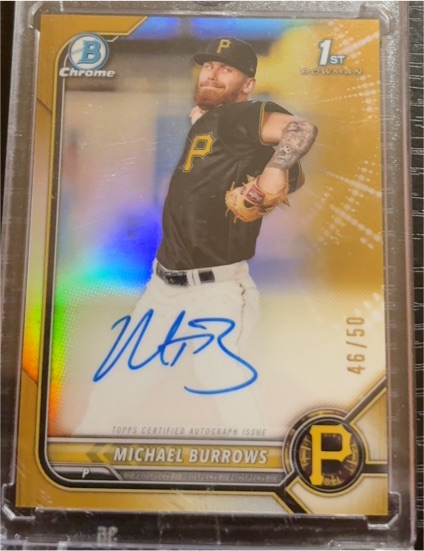 2022 Bowman Chrome #CPA-MB Michael Burrows — front